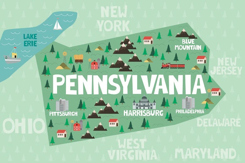 Pennsylvania map