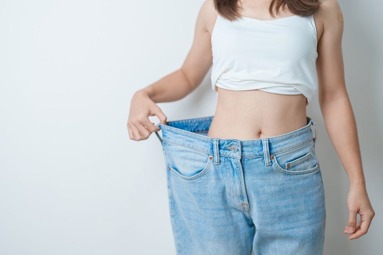 woman with big pants