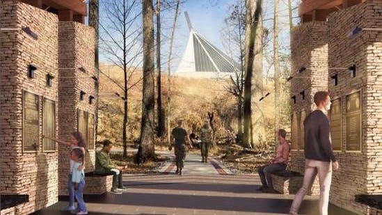 Work begins on Semper Fidelis Memorial Park Pavilion at Marine Corps Museum