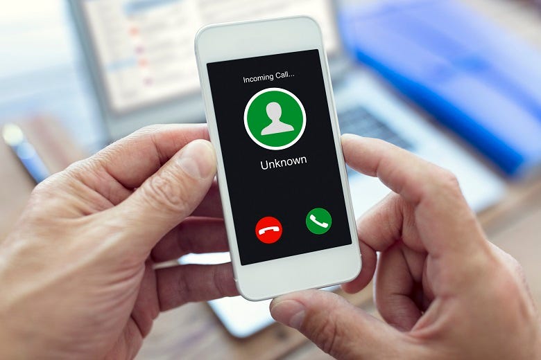incoming call on IPhone
