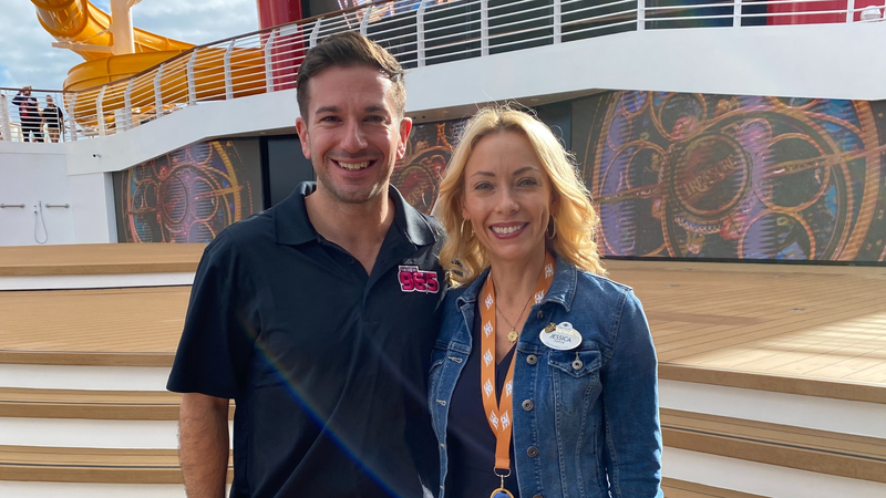 Bennett chats with Jessica on Disney-Parks Inspired Spaces Aboard the Disney Treasure