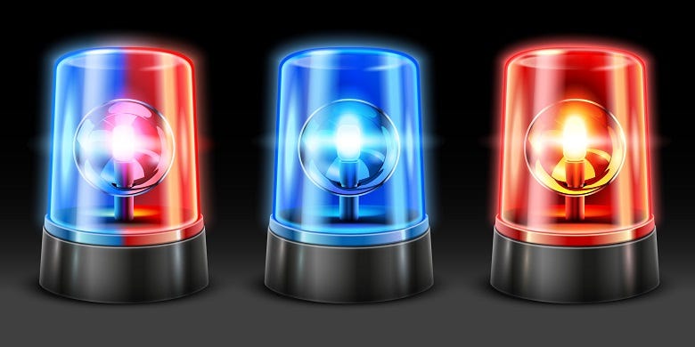Police car lights
