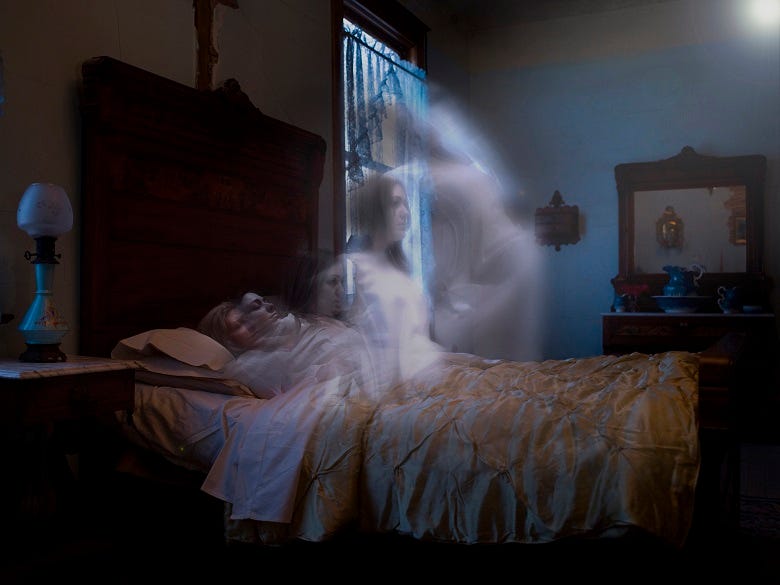 ghost in a bed