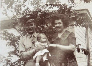 Second Lt. Robert Porter with his family.