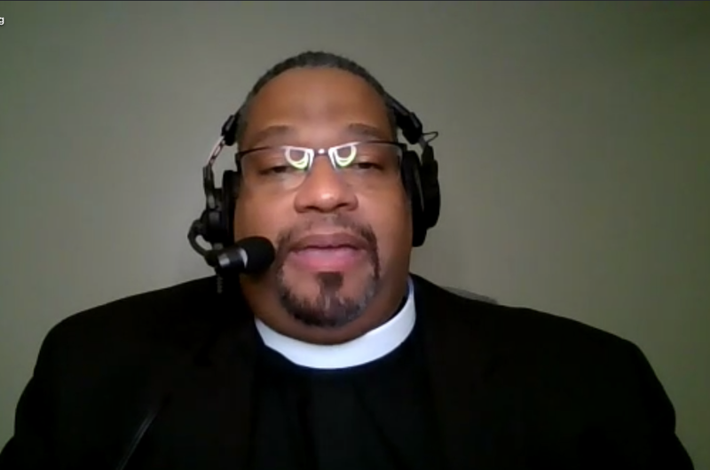 Bishop Dwayne Royster, executive director of POWER via Zoom