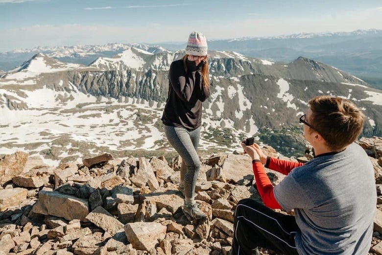 Craig proposes to Brittany at 14,000 feet!
