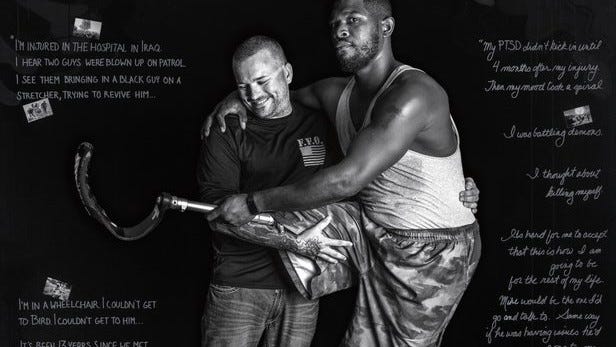 Art exhibit highlights stories of veterans with post-traumatic stress