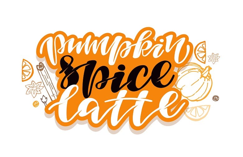 pumpkin spice latte graphic