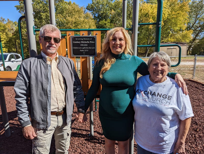 The Price family at the playground