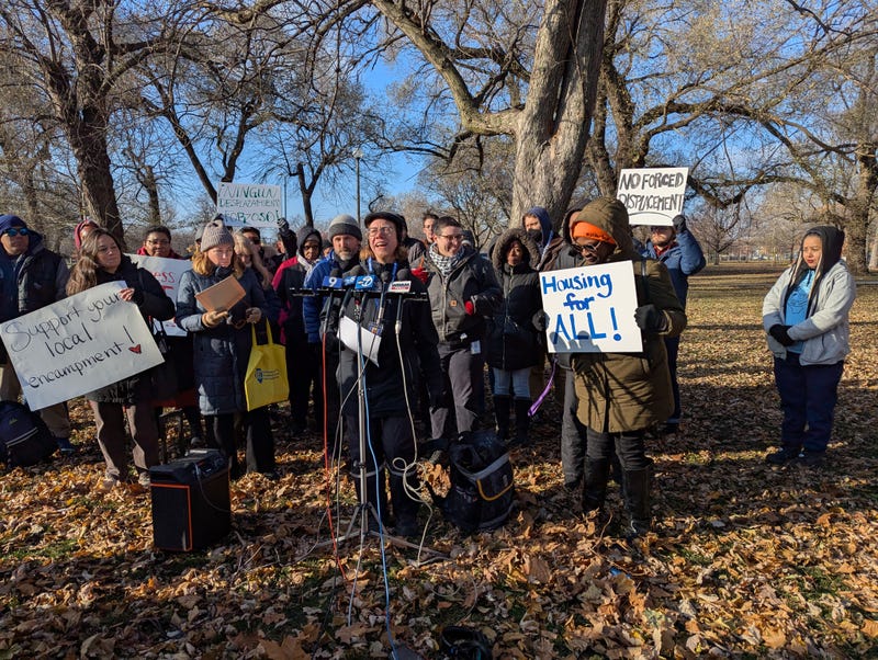 homeless advocates at Humboldt Park