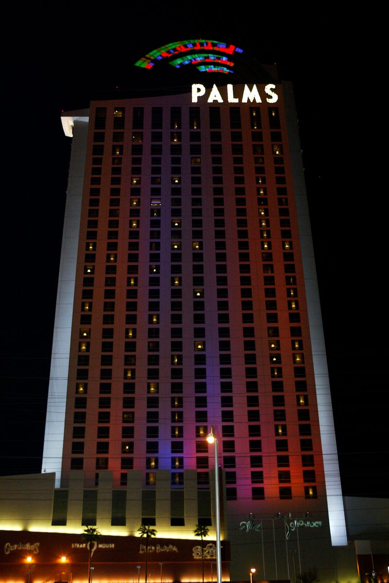 The exterior of the Palms hotel in Las Vegas