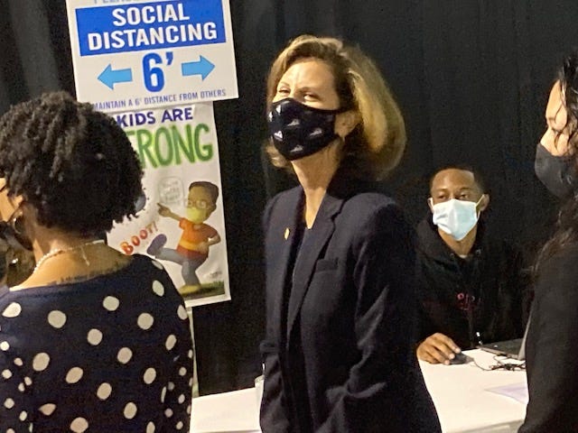 First Lady Pam Northam at Arthur Ashe Center November 12, 2021
