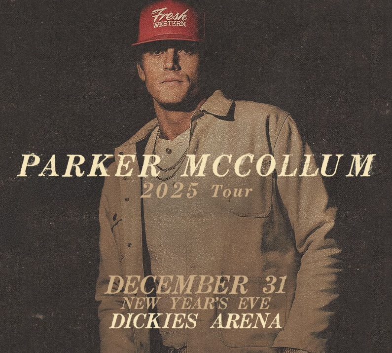 Parker McCollum 2025 Tour December 31 New Year's Eve Dickies Arena 