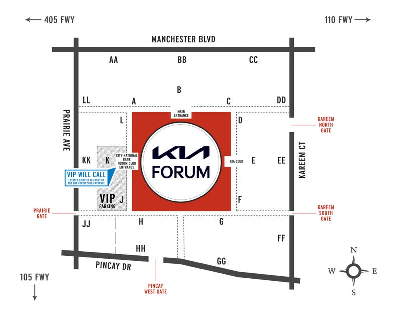 Kia Forum parking map