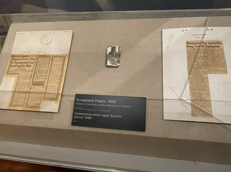 Clippings of the scrapbook pages that proved the authenticity of the Rosa Parks Bus