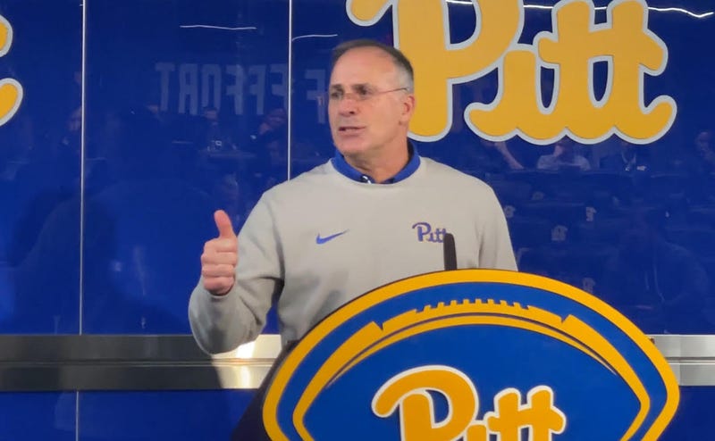 Pat Narduzzi at podium