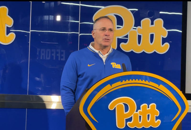 Pat Narduzzi at podium