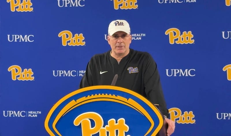 Pat Narduzzi at podium