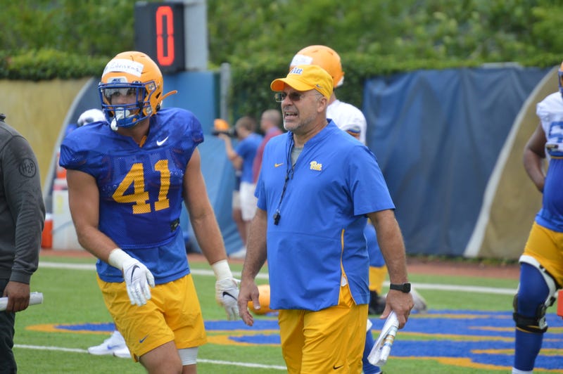 Pat Narduzzi at practice
