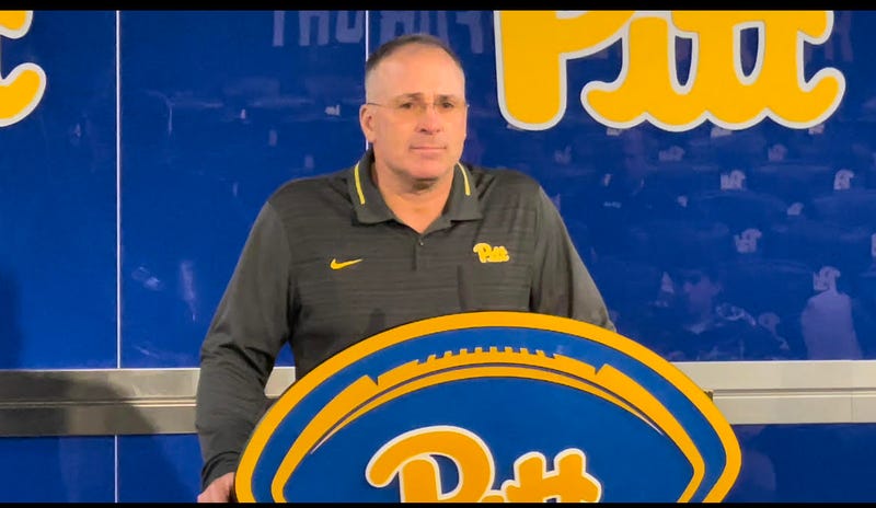Pat Narduzzi at podium