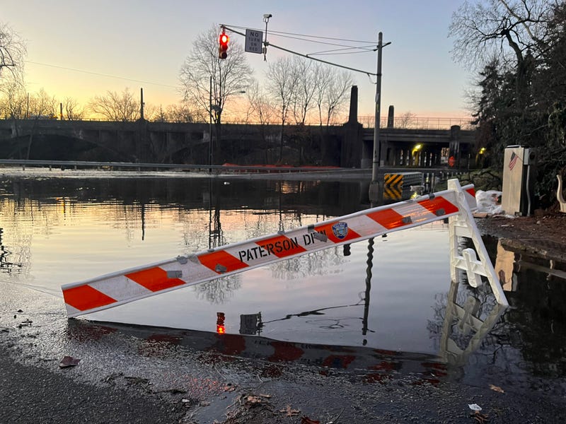 A photo of flooding from Paterson, NJ, on Friday morning.