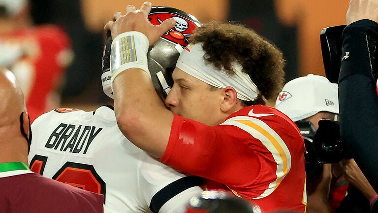 Patrick Mahomes makes quip about potential final matchup against Tom Brady