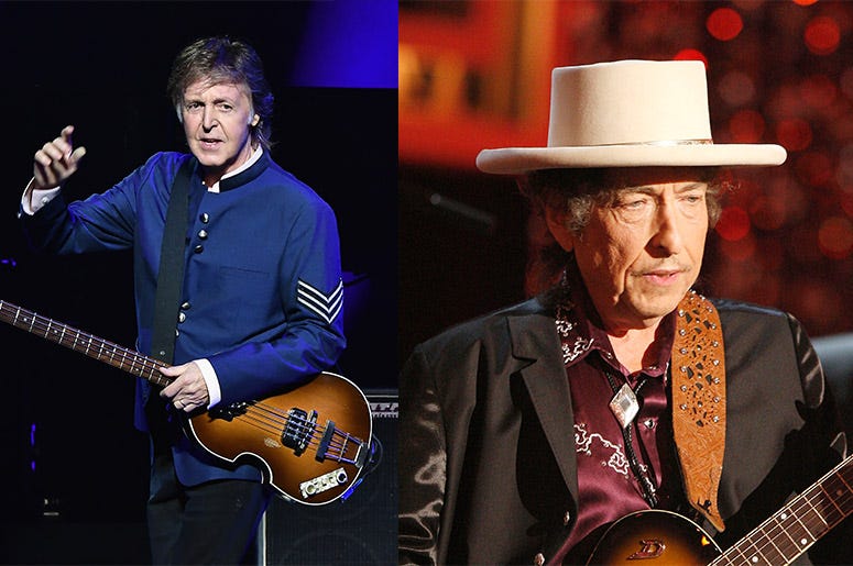  Paul McCartney and Bob Dylan