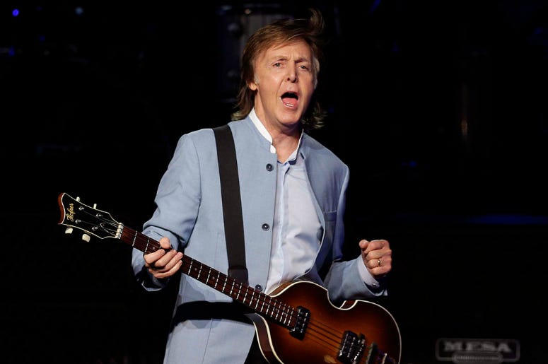 Paul McCartney performs