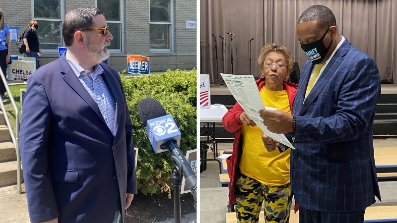 Pittsburgh Mayor Bill Peduto, mayoral candidate Ed Gainey