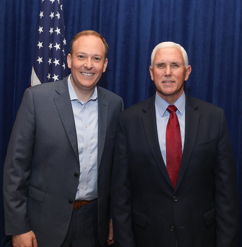 Lee Zeldin and Mike Pence at an event for The Conservative Party of New York State on June 23, 2022.
