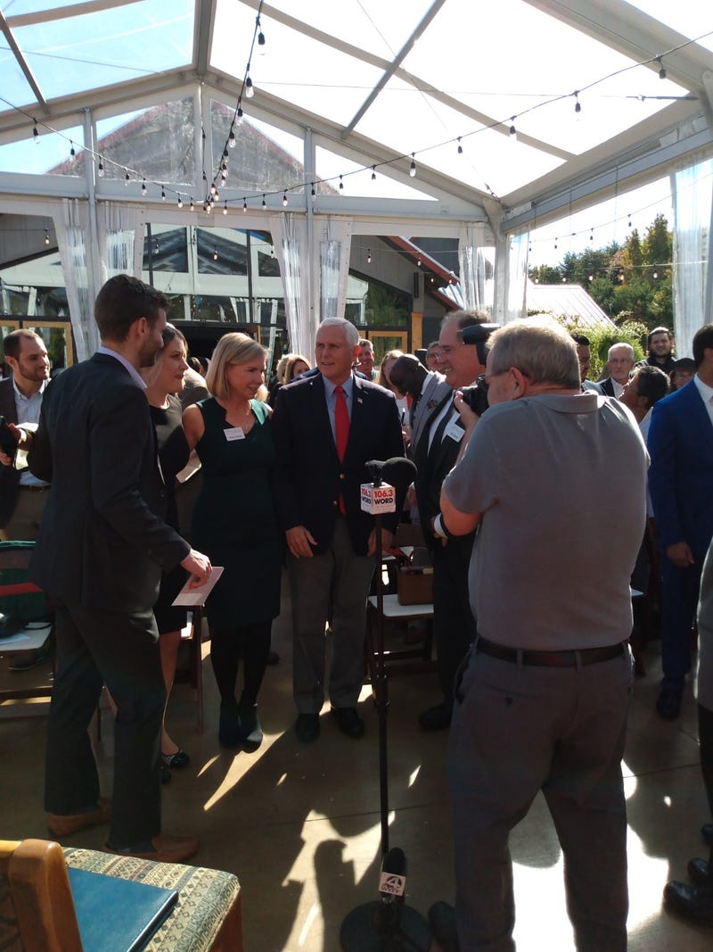 Former Vice President Mike Pence visits the Upstate