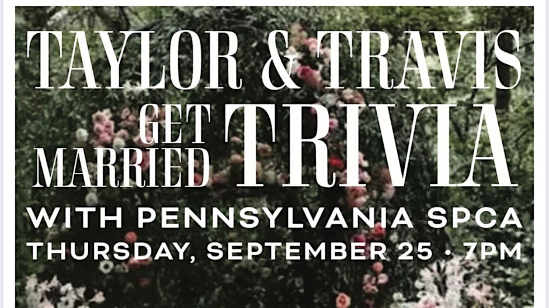 Taylor Swift Trivia at Philadelphia Brewing Company benefiting the PSPCA