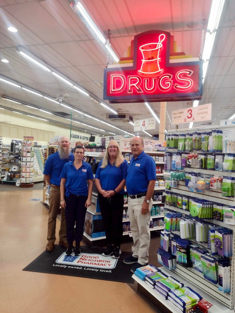 Steve Giroux, (far right), President and CEO of 7 independent pharmacies, at Middleport Family Health Center