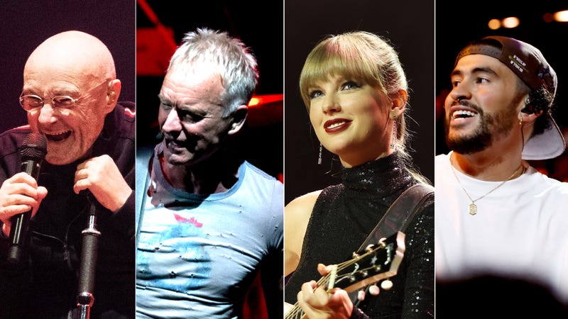 Phil Collins, Sting, Taylor Swift, Bad Bunny