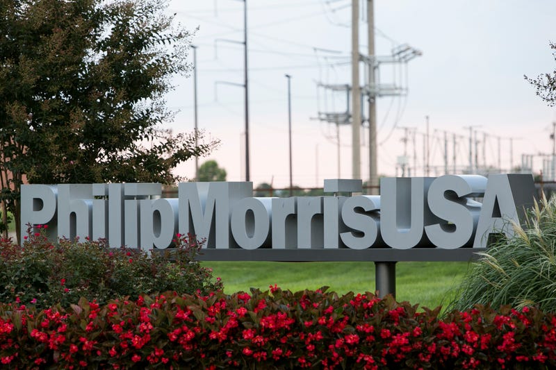 A logo sign outside of a facility occupied by Philip Morris USA, in Chester, Virginia