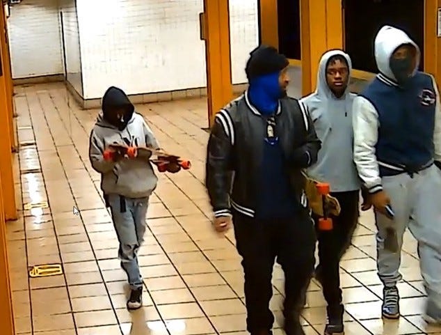 Police are searching for four suspects in Sunday morning's attack in Park Slope