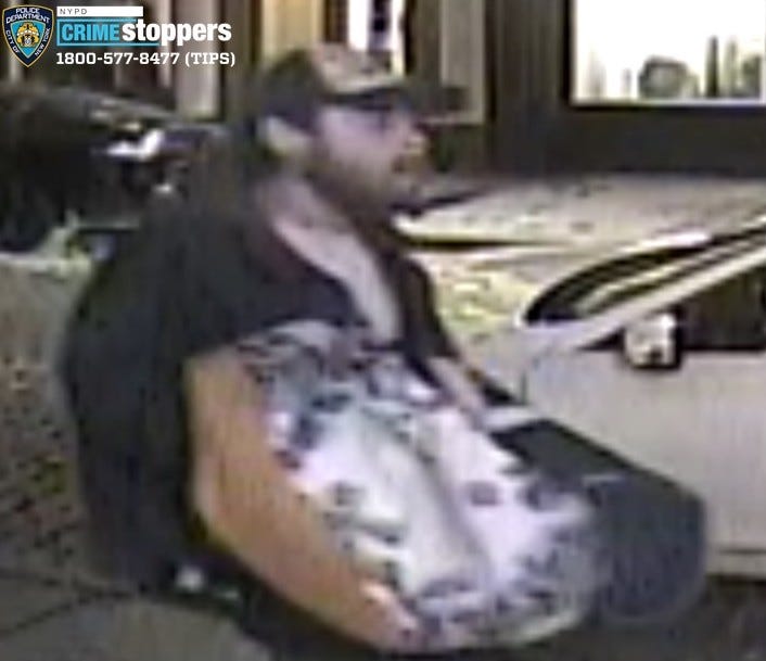 A surveillance camera captured the suspect on Mercer Street