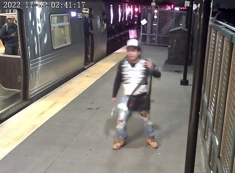 Police are searching for a suspect who they say plunged a sharp object into a subway rider's chest at the 111th Street A-line station in South Richmond Hill last Monday