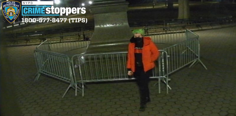 Police released video Tuesday of two suspects in the case of "criminal mischief"