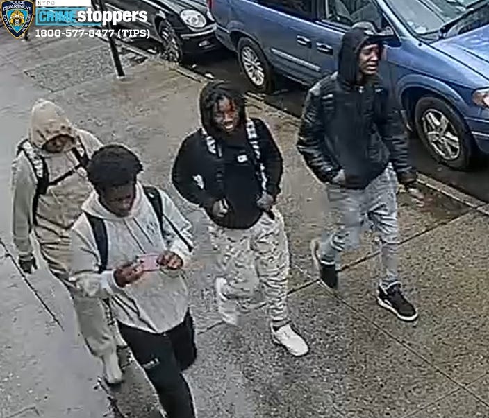 Police released images Wednesday of several people they're searching for in the robbery