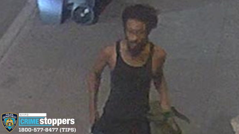 Surveillance photos show a man who allegedly sprayed an unknown chemical at officers after shoplifting from a Brooklyn Target.