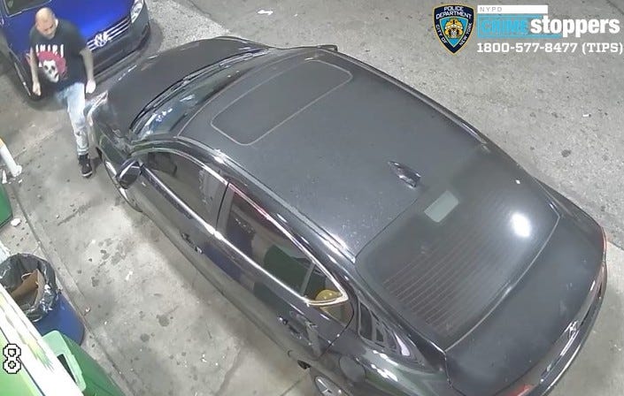 The driver of the Acura sped through the station at a high rate of speed, police said