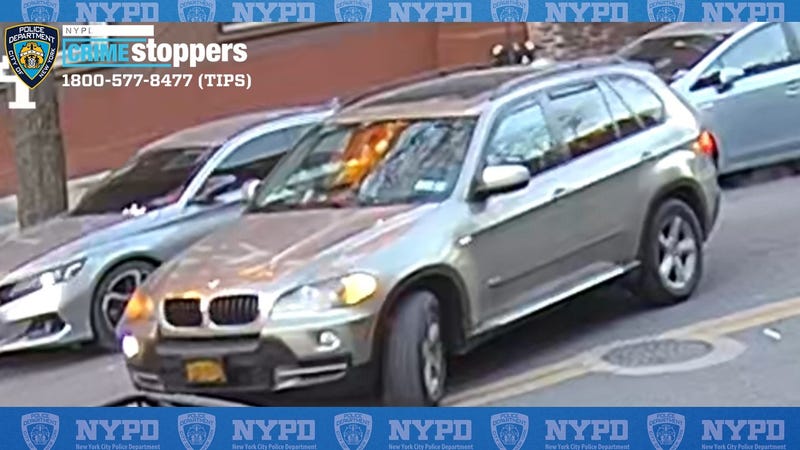 The suspect fled in a gold BMW SUV, police said