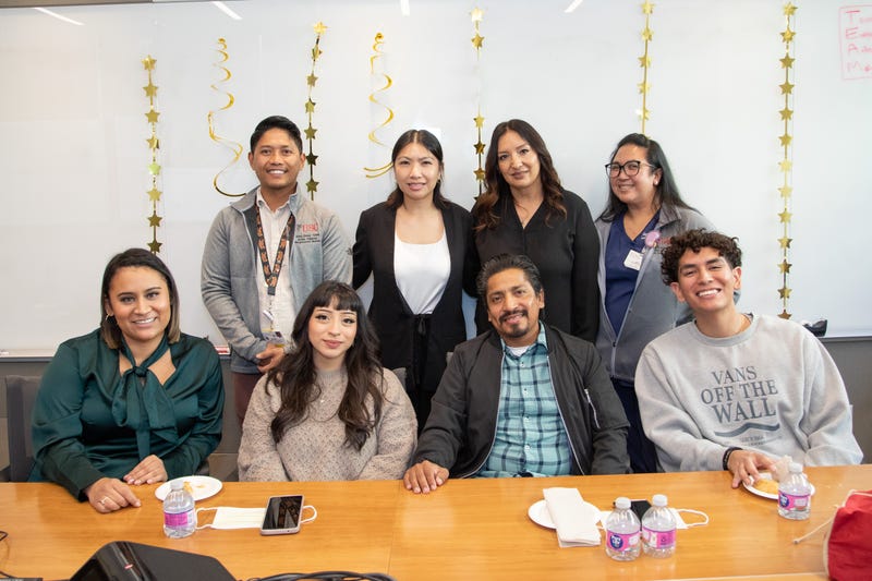 Keck Medicine of USC living donor transplant coordinator team (top); Joselin Casillas, Kathya Rocha, Jaime Rocha Fernandez, Saul Casillas (bottom left to right)