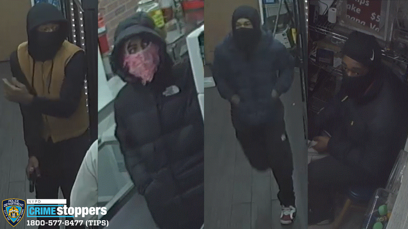 4 suspects sought after East Village deli robbed at gunpoint