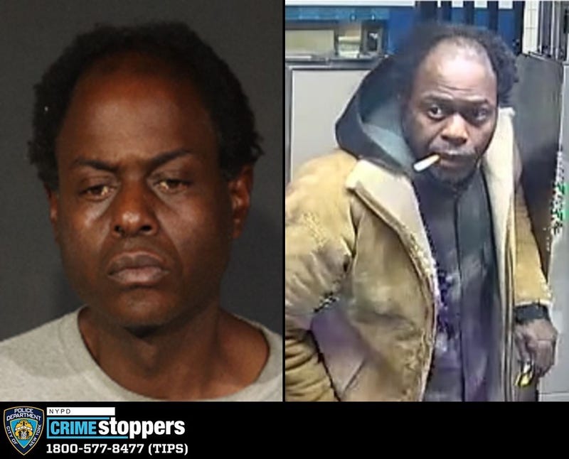 Corey Walcott's mugshot and a security camera image of the attacker.