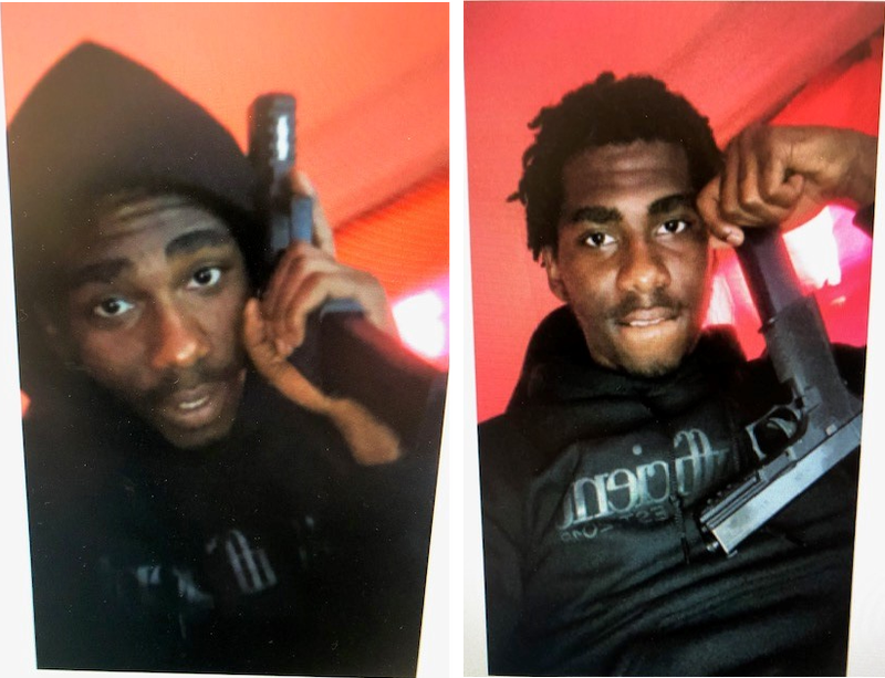 A cell phone photo of Jamel Barnwell shows the 17-year-old armed. An arrest warrant has been issued for Barnwell following a fatal shooting at an East Norriton bowling alley.