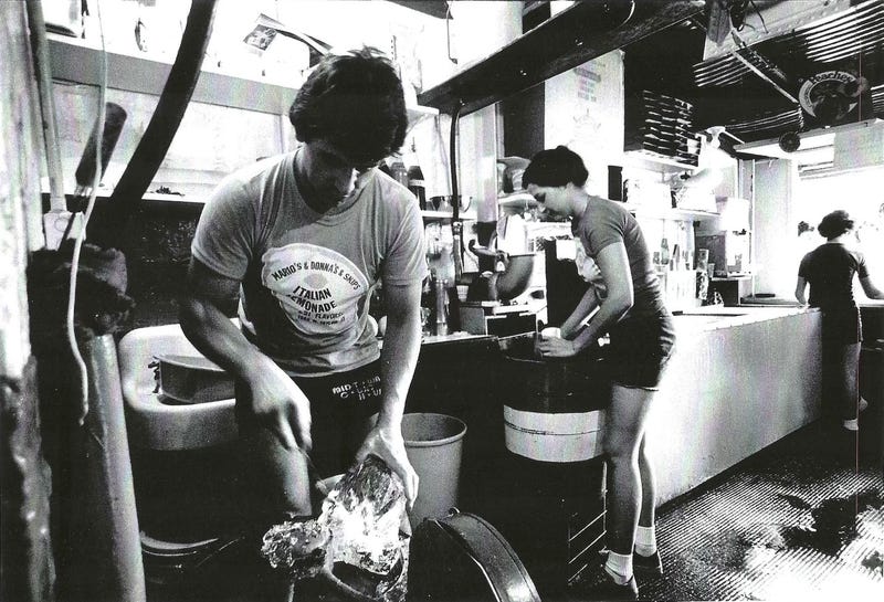 Mario DiPaolo shaving ice.