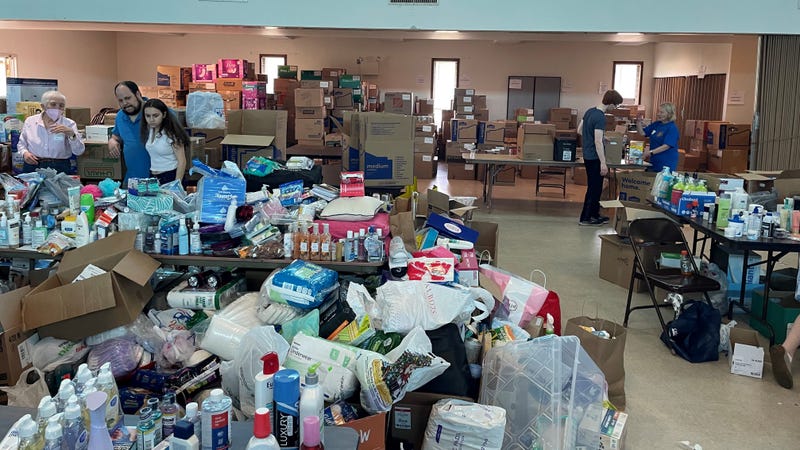 Donations for Ukraine dropped off at Presentation of Our Lord Ukrainian Catholic Church in Lansdale and sister parish St. Anne’s Ukrainian Catholic Church in Warrington.