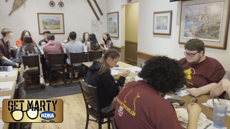 Elizabeth Forward H.S. theater students attend dinner in their honor at The Carriage Inn.